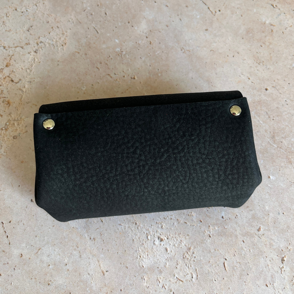 Porte-monnaie Muscari | Taurillon nubuck noir