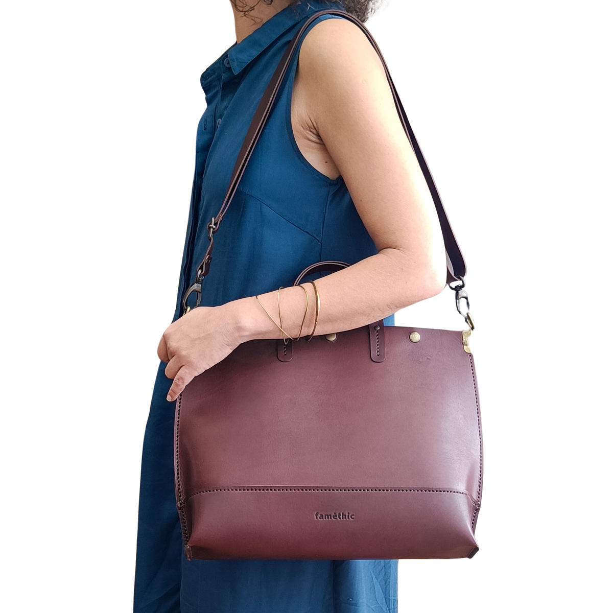 sac de travail en cuir made in france cartable en cuir sac week-end en cuir maroquinerie faméthic ébène
